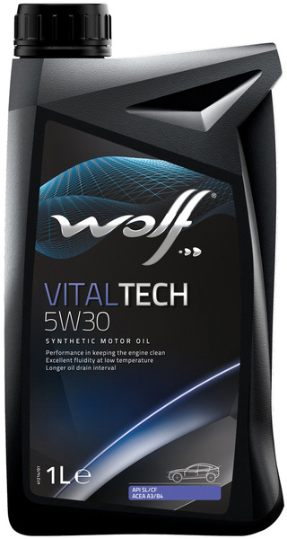 Масло моторное синтетическое - WOLF VITALTECH 5W30, 1л (141151 / 8309809)